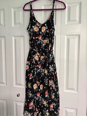 Torrid Floral Spaghetti-Strap Black Maxi Dress Size 3x